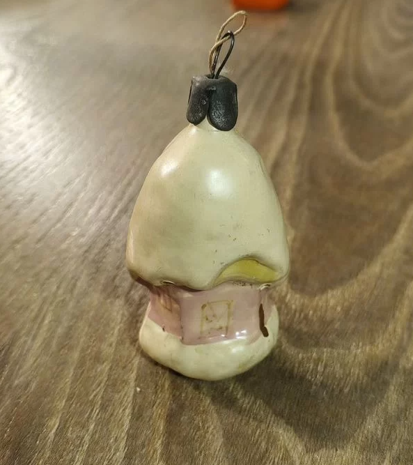 Винтажная Елочная игрушка Домик рождественский